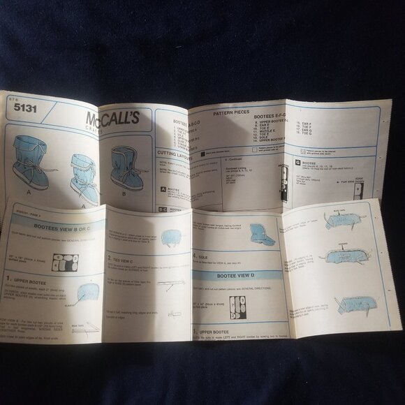 vtg McCall's Cozy Toes baby booty making guide - Picture 3 of 9